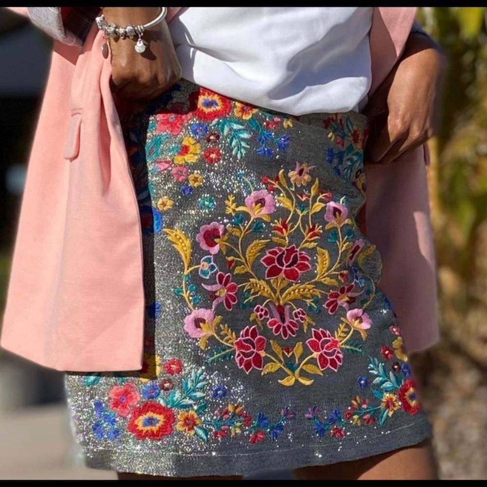 Silver Flower Skirt